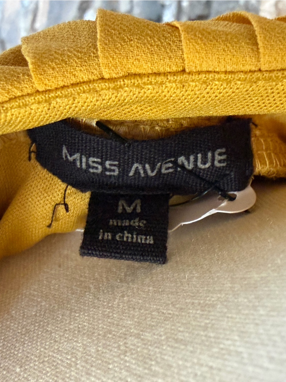 Miss Avenue Mustard Yellow Spaghetti-Strap Wrap Mini Dress - Picture 6 of 10